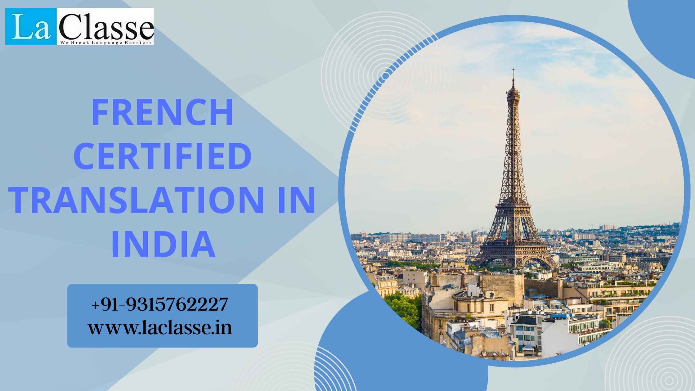 French Certified Translation in India
